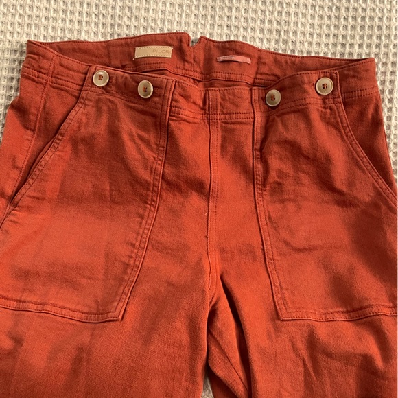 Anthropologie Orange Wide Leg Pants - Picture 4 of 5
